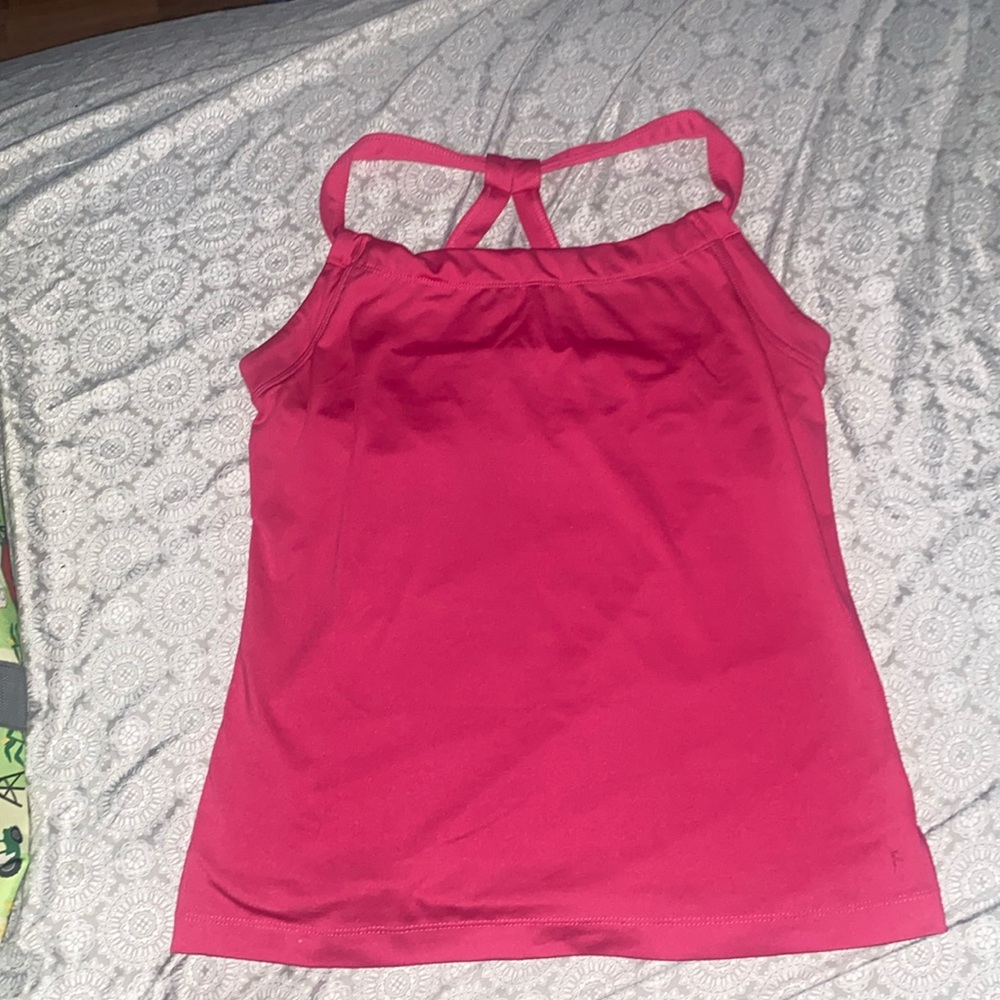 Hot pink gym tee